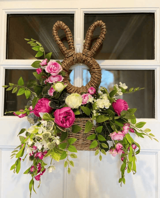🔥Påskesalg 49% AVSLAG - Bunny Basket Hanging Wall Pocket Spring Decor