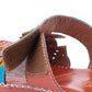 Bohemsk blomst håndlaget søm ekte skinn lav hæl justerbar hook loop kile sandaler