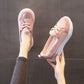 🔥Siste dagskampanje 58% AV - Ortopediske kvinners pustende slip på bue støtte sklisikre sko