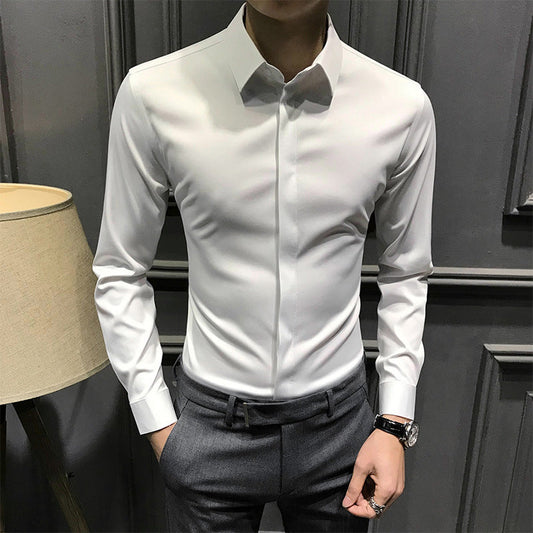 🎉2025 Nytt kupptilbud✨Rynkefri button-down skjorte for menn