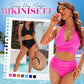 Bikinisett med magekontroll og høy midjestil