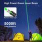 Rødt og grønt enkeltpunkts laserlys