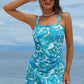Vintage Todelt Tankini-badedrakt for Kvinner med Magekontroll