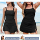 Vintage Todelt Tankini-badedrakt for Kvinner med Magekontroll