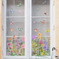 💐Nyttårssalg 50% avslag💞 Fargerik blomsterbukett vindusklistremerke 🖼️ (Klipp til størrelse fritt)