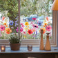 💐Nyttårssalg 50% avslag💞 Fargerik blomsterbukett vindusklistremerke 🖼️ (Klipp til størrelse fritt)