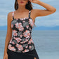 Vintage Todelt Tankini-badedrakt for Kvinner med Magekontroll