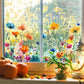 💐Nyttårssalg 50% avslag💞 Fargerik blomsterbukett vindusklistremerke 🖼️ (Klipp til størrelse fritt)
