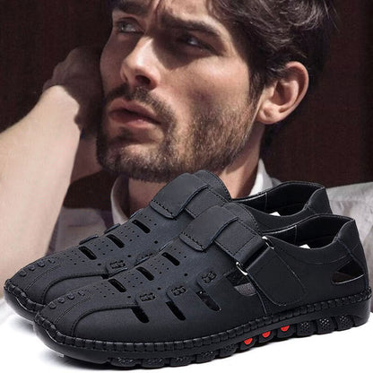 Stilige PU-lær Hule Sandaler