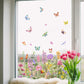 💐Nyttårssalg 50% avslag💞 Fargerik blomsterbukett vindusklistremerke 🖼️ (Klipp til størrelse fritt)