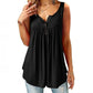 Comfy Loose Button Sleeveless Tank Top for Kvinner