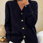 🌟2024 Hot Sale 49% Off🔥Dame Casual Vinter Ensfarget Garn Ullknapp Cardigan