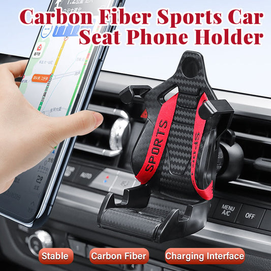 🔥FATHER'S DAY SALE - Carbon Fiber Sports Car Seat Phone Holder