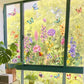 💐Nyttårssalg 50% avslag💞 Fargerik blomsterbukett vindusklistremerke 🖼️ (Klipp til størrelse fritt)