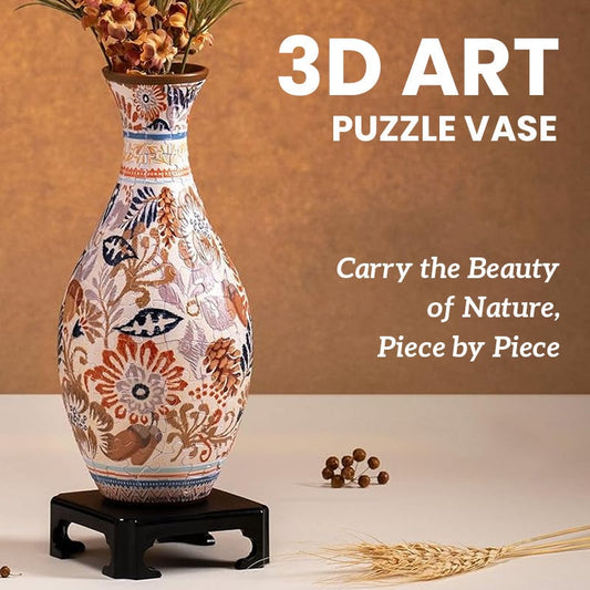 3D Kunst Puslespill Vase