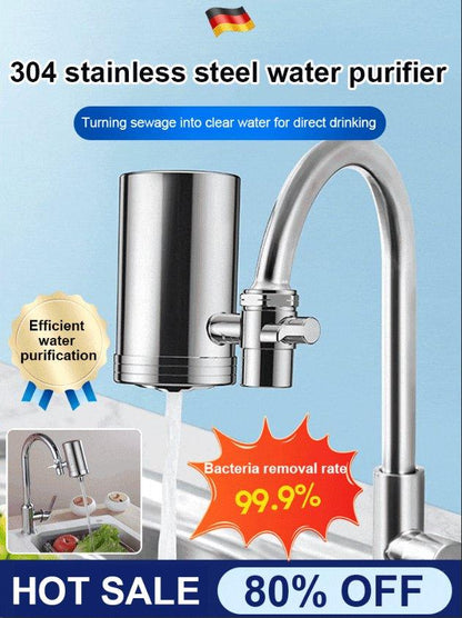 🔥Hot sale 50% rabatt🔥 Rustfritt stål husholdnings vannrenser som ikke krever installasjon