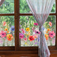💐Nyttårssalg 50% avslag💞 Fargerik blomsterbukett vindusklistremerke 🖼️ (Klipp til størrelse fritt)