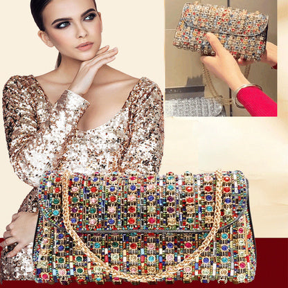 [✨Gave til henne💕] Luksus fargerik rhinestone veske for kvinner （50% OFF）