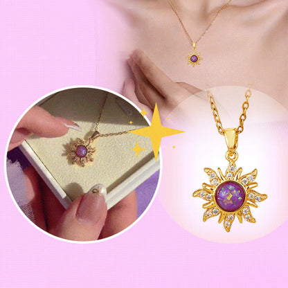 Elegant Sol Anheng Halskjede med Justerbar Kjede