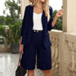 💕Elegant sett med shorts og blazer i lin for kvinner