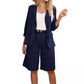 💕Elegant sett med shorts og blazer i lin for kvinner