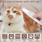😻 Vattentät laddningsbar PET -rakapparat med LED -ljus