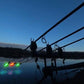LED-lys for fiskestang med ringeklokke