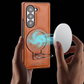 Premium PU-skinn magnetisk etui med stativ for Samsung Fold 3/4/5/6