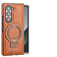 Premium PU-skinn magnetisk etui med stativ for Samsung Fold 3/4/5/6