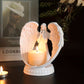 Lysestake med figur av bedende engel