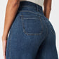 Jeans med høy midje og vide ben