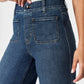 Jeans med høy midje og vide ben