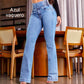 Høy Høyde Stretch Utsvingt Jeans