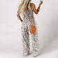 ⏳ Begrenset tid 50% avslag! 🍀Ermeløs jumpsuit med casual trykk for kvinner(Jo mer du kjøper, jo høyere rabatt)