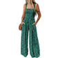 ⏳ Begrenset tid 50% avslag! 🍀Ermeløs jumpsuit med casual trykk for kvinner(Jo mer du kjøper, jo høyere rabatt)