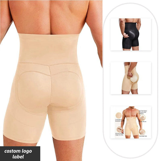 Shapewear for Menn med Høyt Liv og Løft for Baken