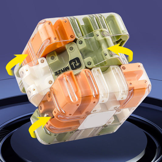 Morsomt 3D-labyrintkube-puslespill