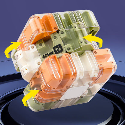 Morsomt 3D-labyrintkube-puslespill