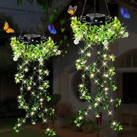 💎50 % rabatt✨🔥Solcelledrevet hengelampe av milangras🌿Skap din egen koselige hage💡