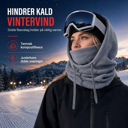 🌲JULESALG:50% RABATT❄️Vinteransiktsmaske i polarfleece – Stopper kald vintervind – Holder hele ansiktet varmt – Stenger iskald trekk ute – Til utendørs bruk