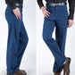 Jeans med høy midje og rett passform for menn