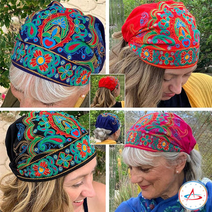 Bandana-caps med broderi