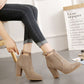 Ankelstøvler med spiss tå og høy hæl for kvinner